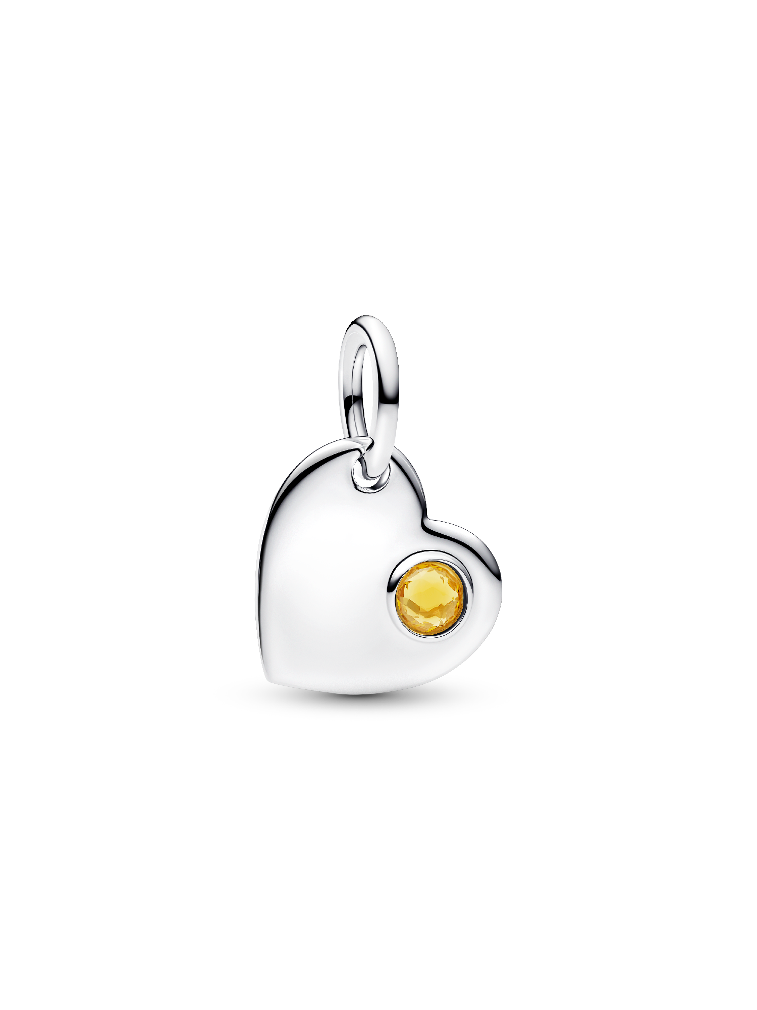 Engravable Heart Honey Stone Dangle Charm