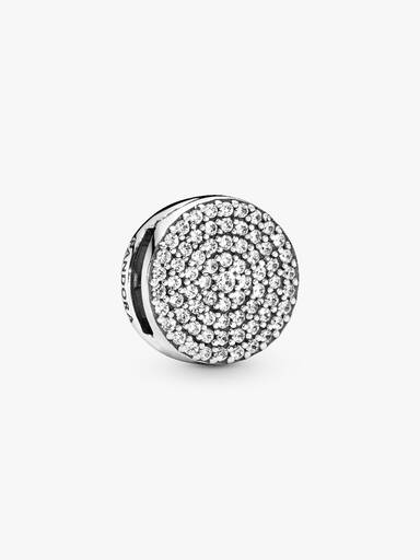Round Pavé Clip Charm