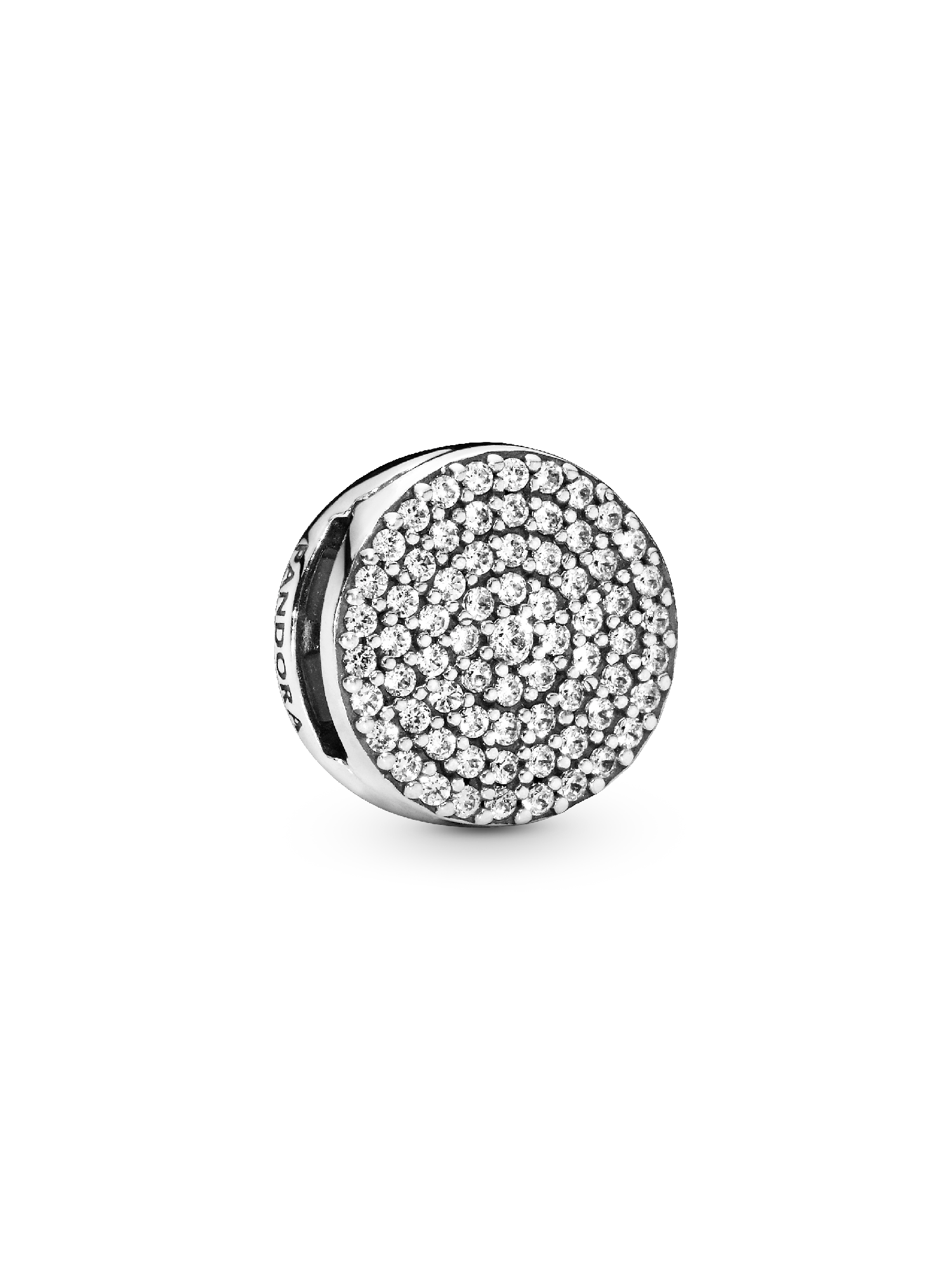 Round Pavé Clip Charm
