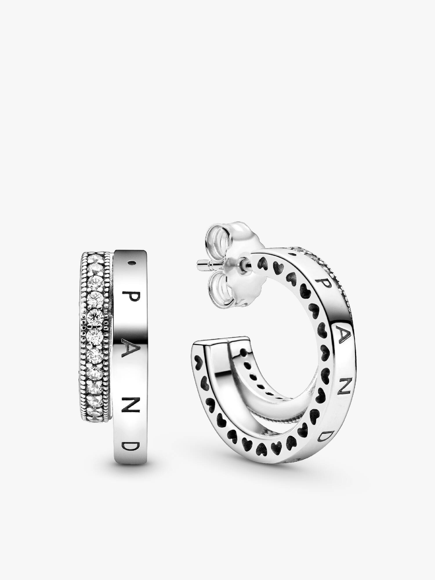Pavé Double Hoop Earrings