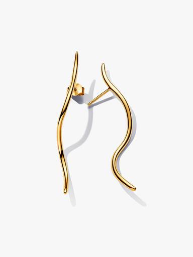 Organically Shaped Wire Stud Earrings