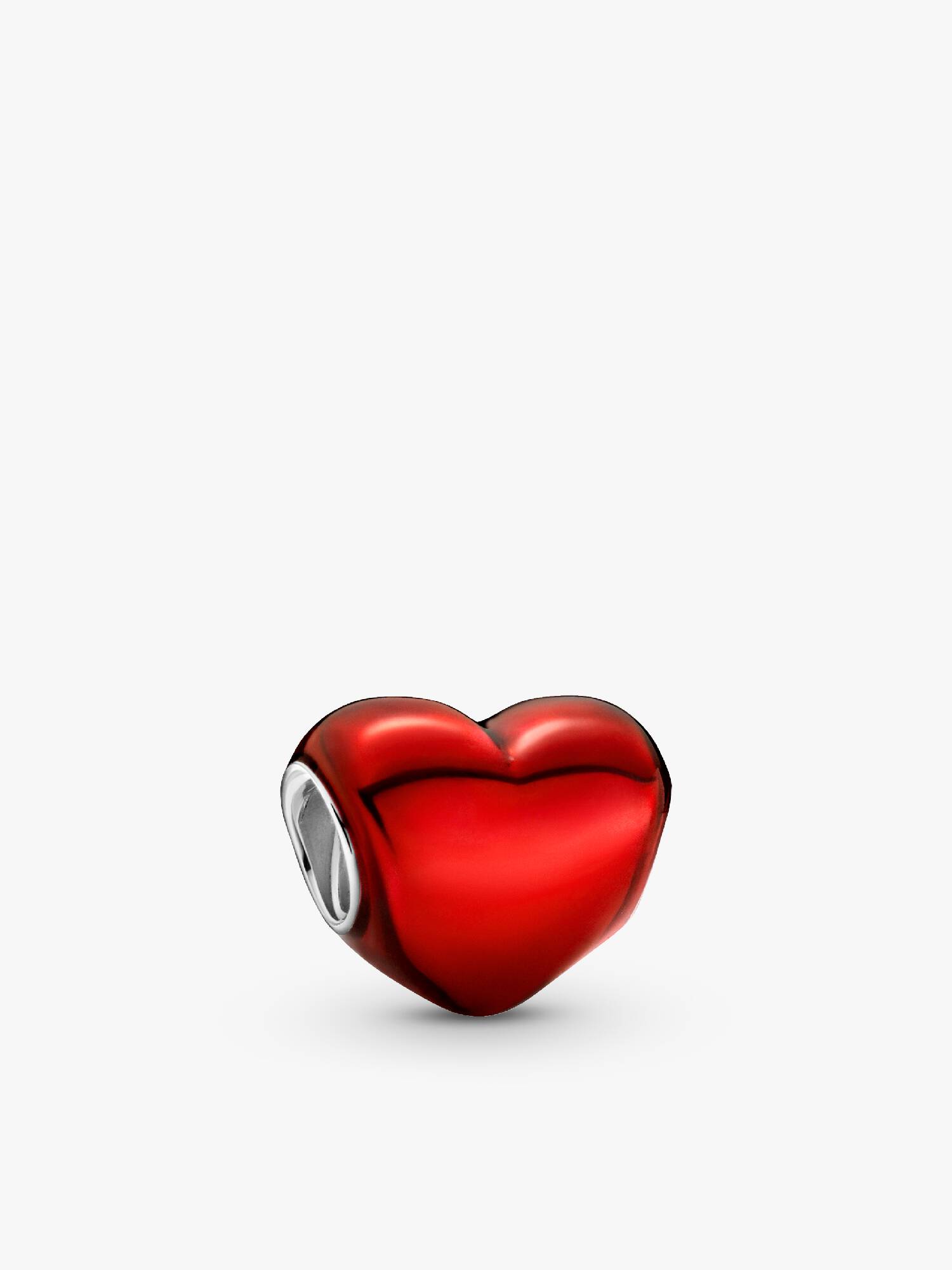 Metallic Red Heart Charm