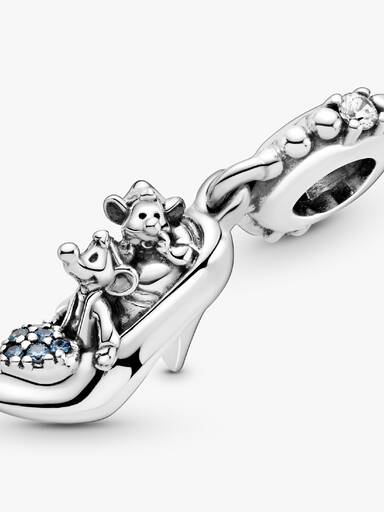 Disney Cinderella Glass Slipper & Mice Dangle Charm