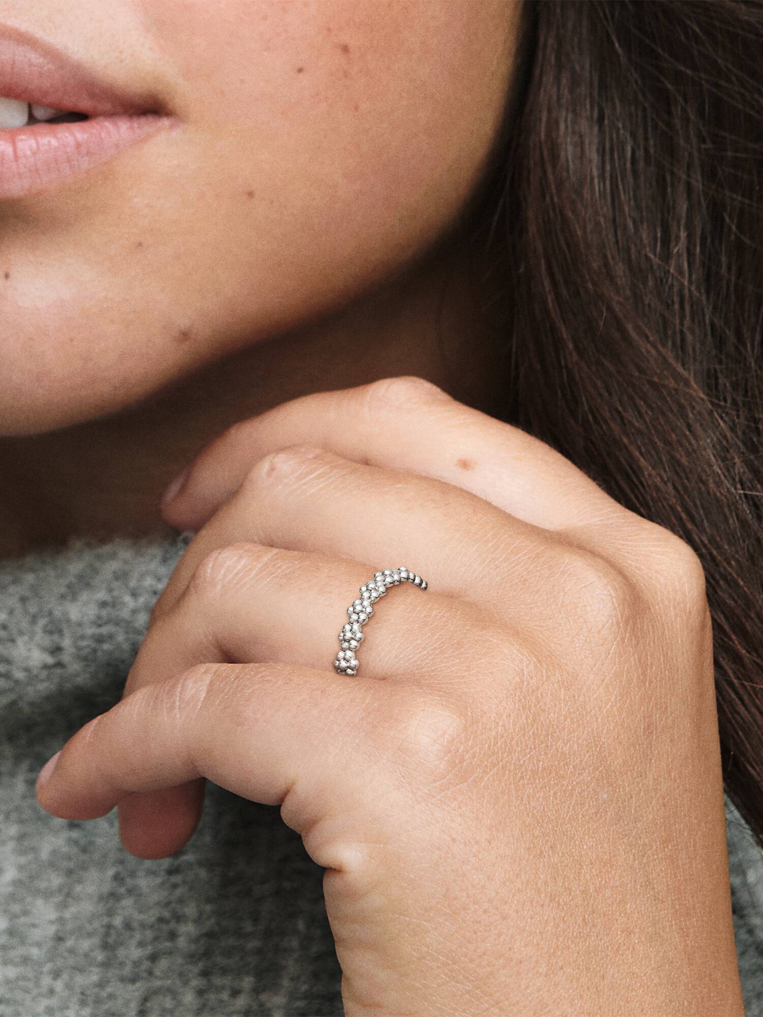 Daisy silver ring