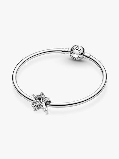 Sparkling Asymmetric Star Charm