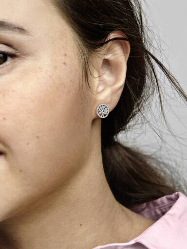 Sparkling Family Tree Stud Earrings