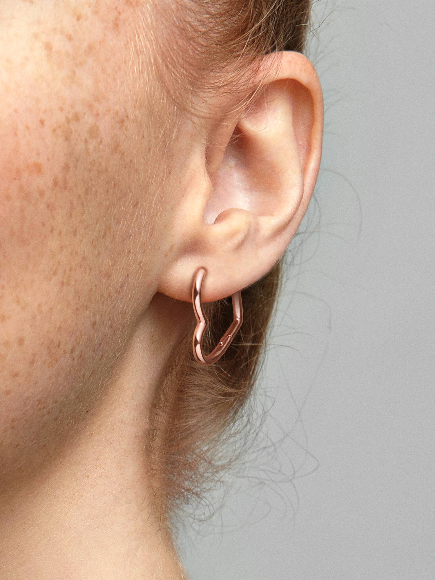 Asymmetric Heart Hoop Earrings