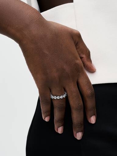 Band of Clear Hearts Ring