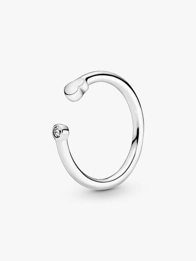 Polished Heart Open Ring