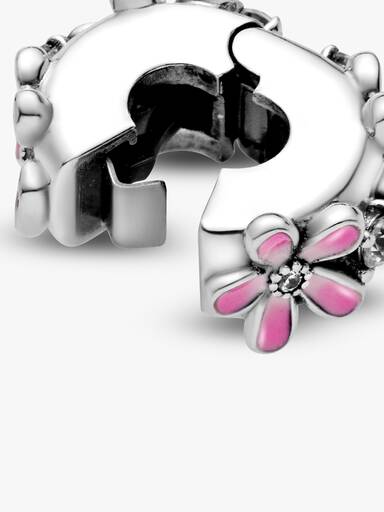 Pink Daisy Flower Clip Charm