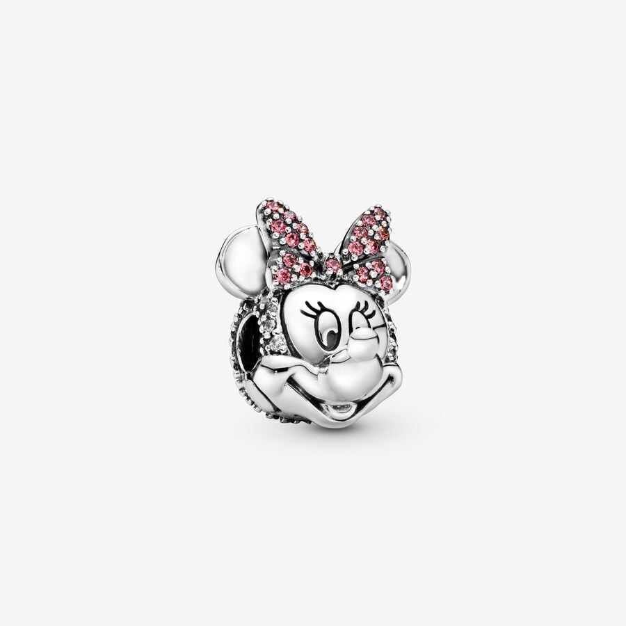 Disney Minnie Mouse Pink Pavé Bow Clip Charm image number 0
