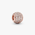 Abstract pave PANDORA Rose charm with cubic zirconia Abstract pave PANDORA Rose charm with cubic zirconia