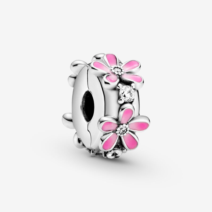 Pink Daisy Flower Clip Charm image number 0