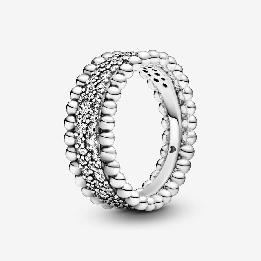 Beaded Pavé Band Ring image number 0
