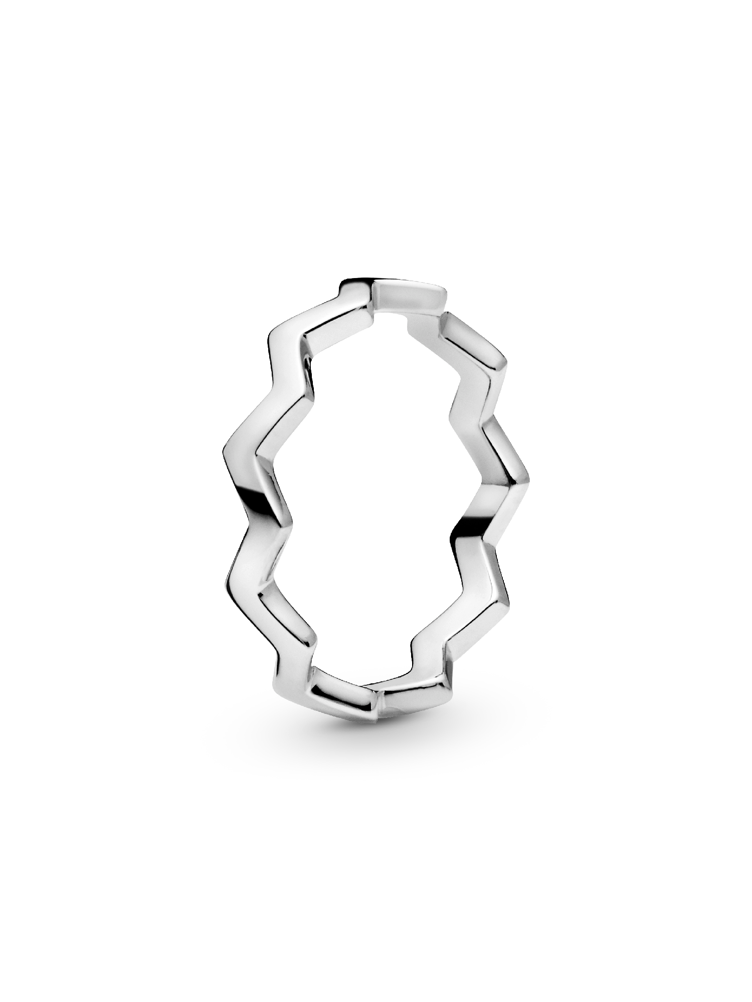 Zigzag silver ring
