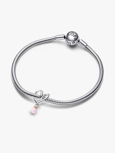 Two-tone Wrapped Heart Charm