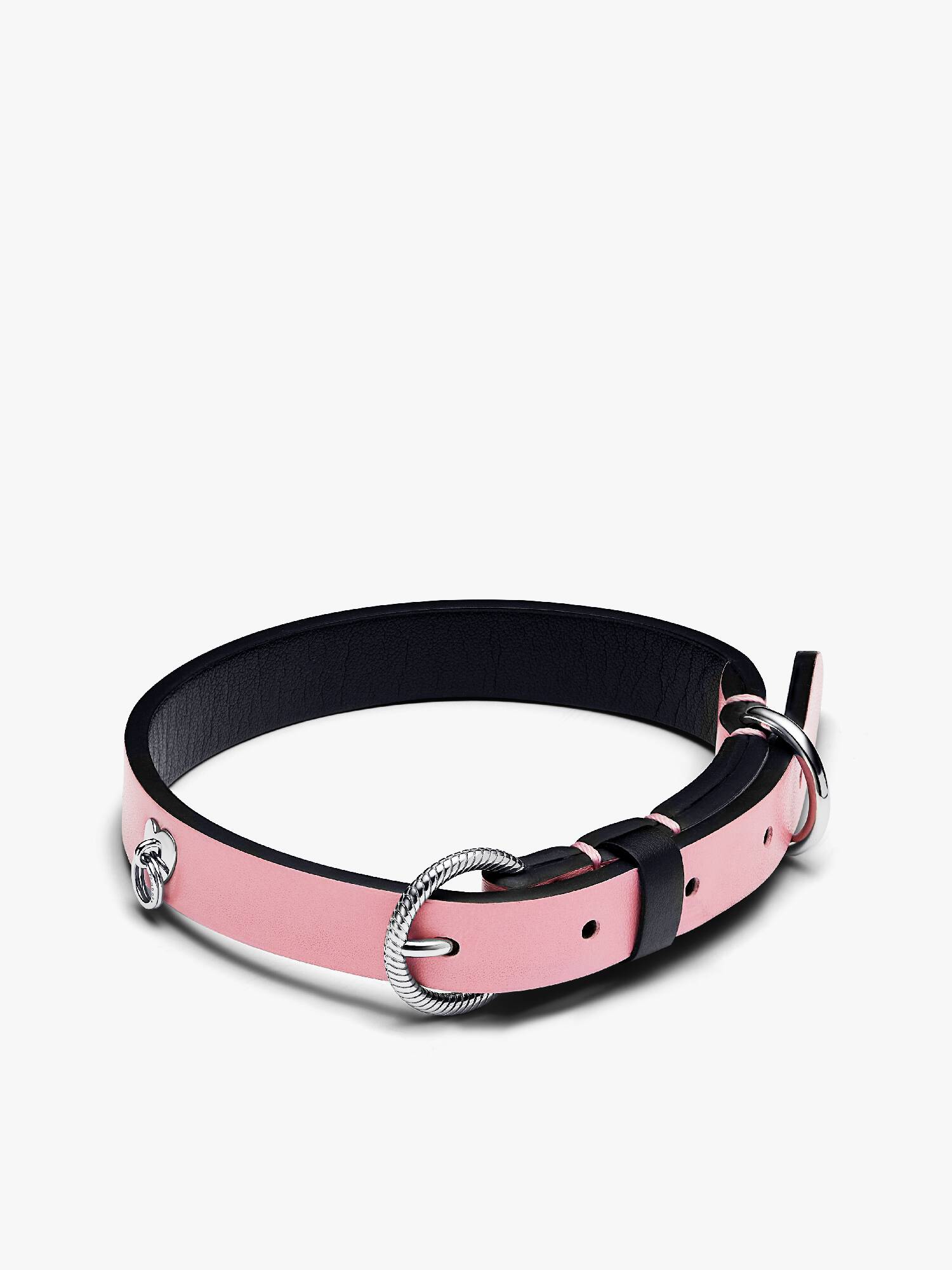 Pink Leather-free Fabric Pet Collar