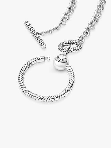 Pandora Moments O Pendant T-bar Necklace
