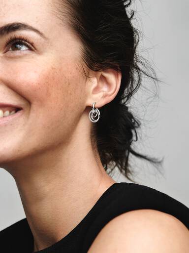 Family Always Encircled Hoop Earrings