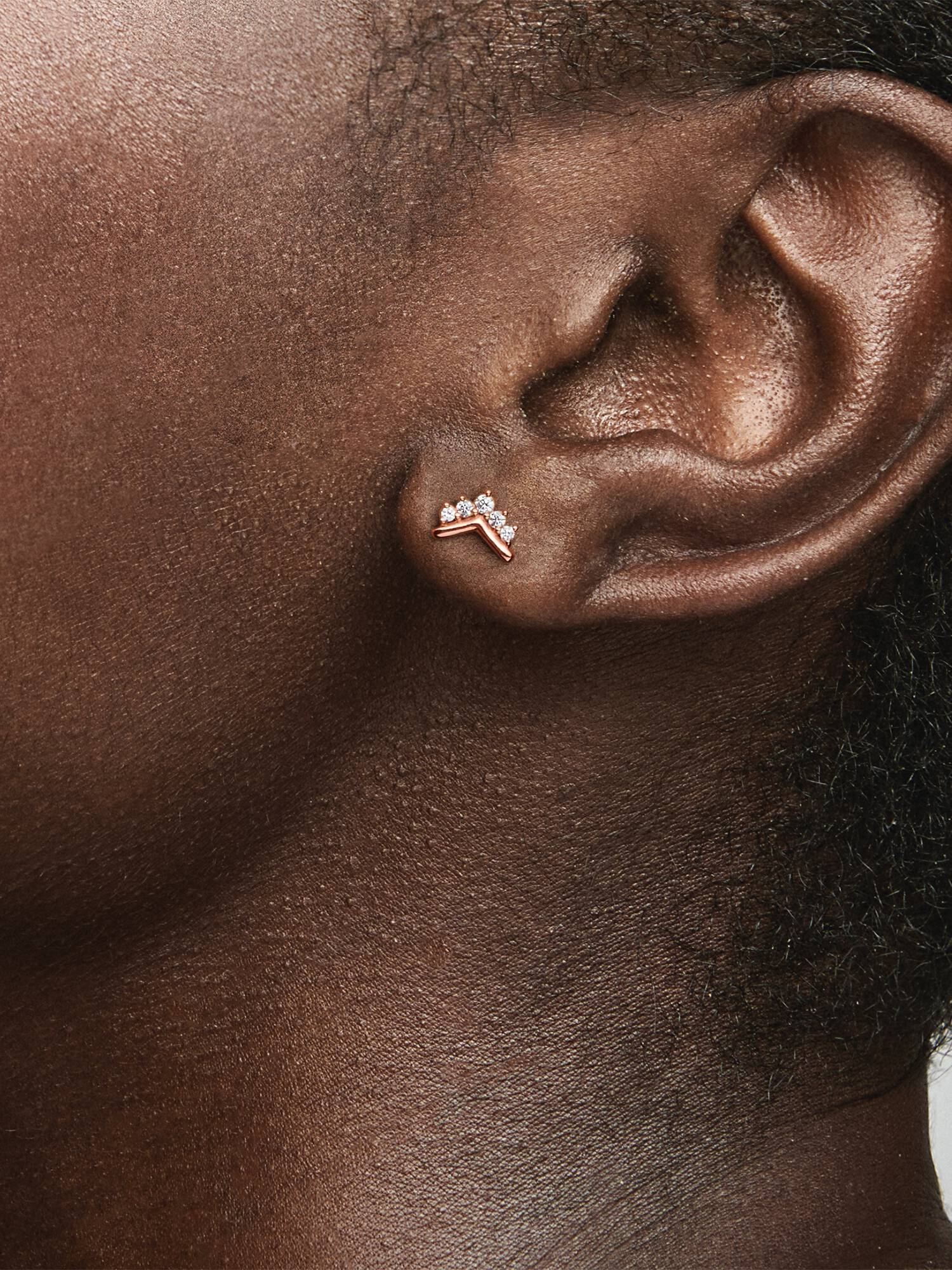 Tiara Wishbone Stud Earrings