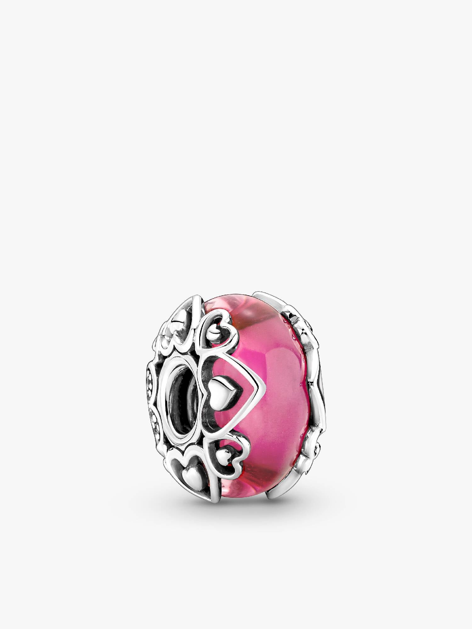 Reveal Your Love Pink Murano Glass Charm