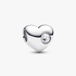 Engravable Clear Stone Heart Charm Engravable Clear Stone Heart Charm