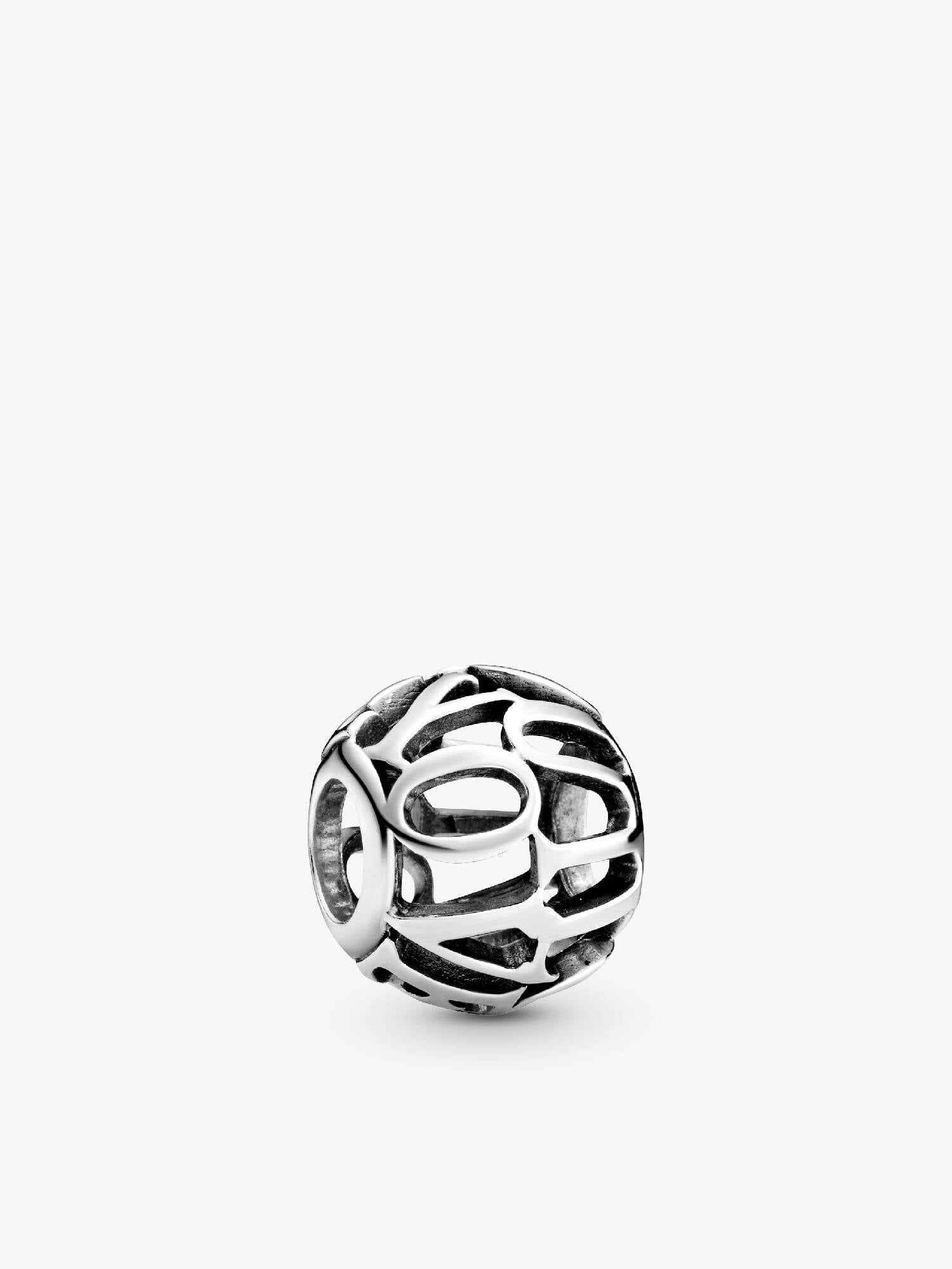 Openwork I Love You Script Charm