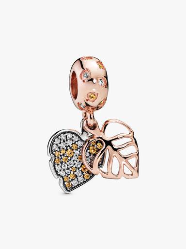 Sparkling Leaves Dangle Charm