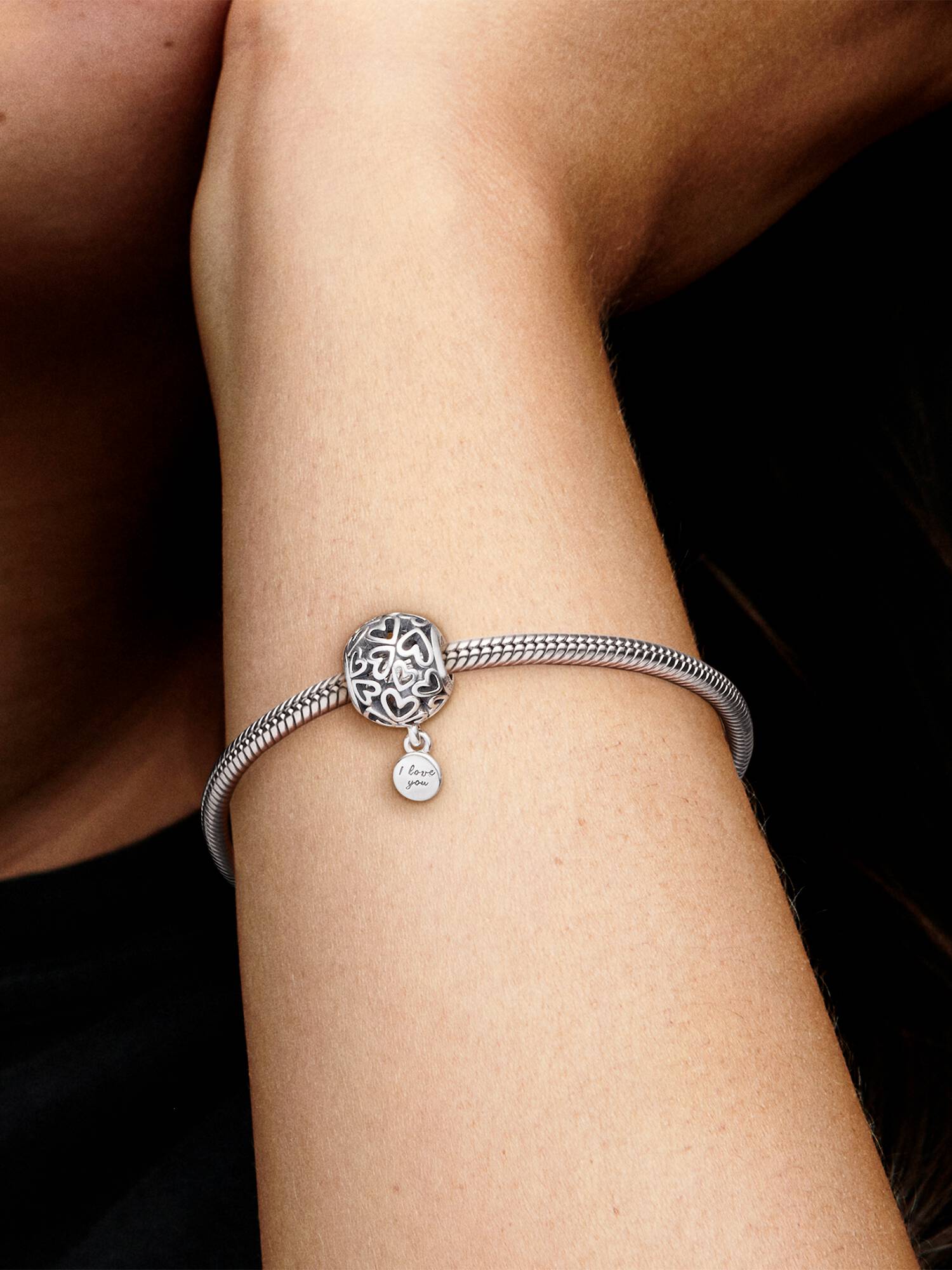 Openwork Love Hearts Charm