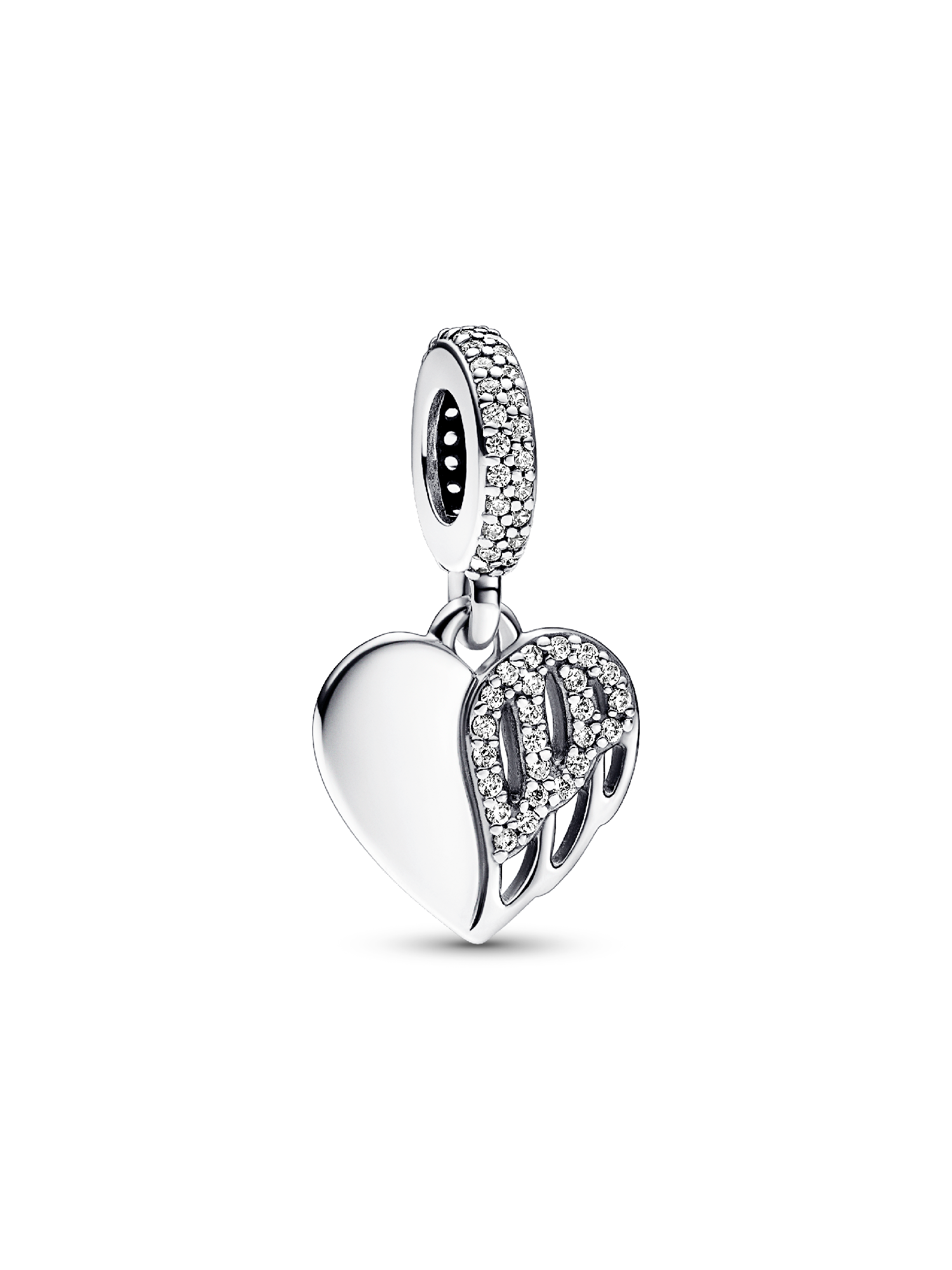 リ*ン様 Pandora チャーム ハート アンド エンジェル シルバー Heart & Angel Dangle Charm | Sterling silver | Pandora ZA