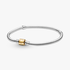 Pandora Moments Two-tone Barrel Clasp Snake Chain Bracelet Pandora Moments Two-tone Barrel Clasp Snake Chain Bracelet