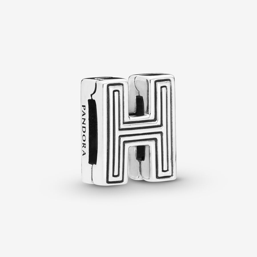 Pandora Reflexions letter H silver clip charm image number 0