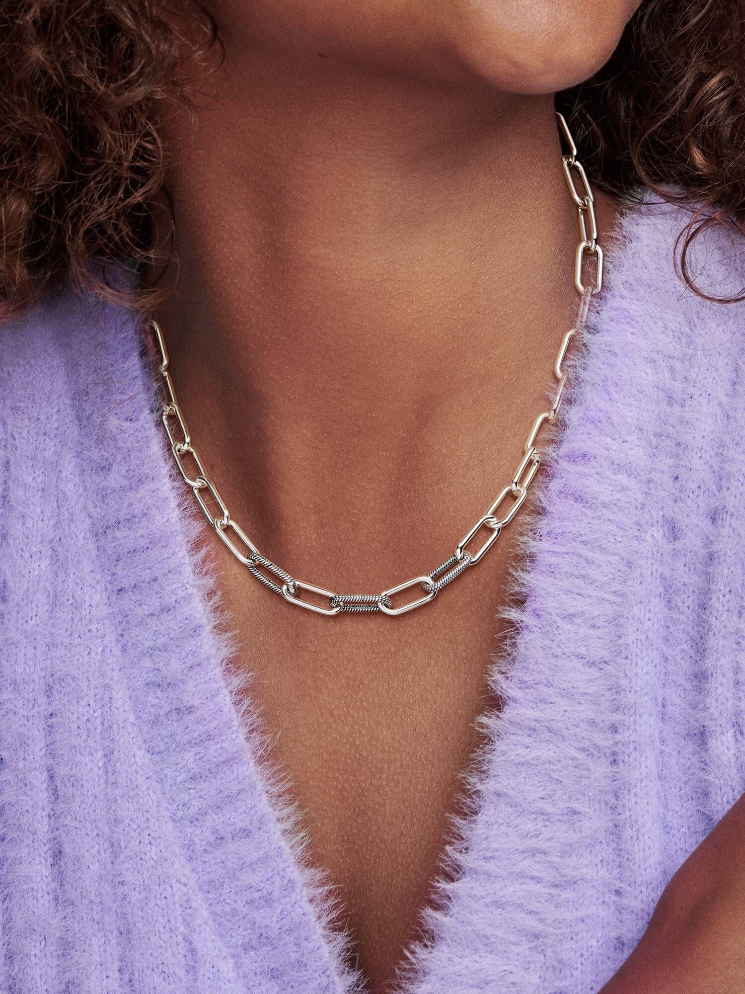Pandora ME Round Clasp Medium-Link Chain Necklace