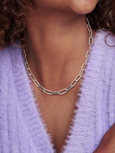 Pandora ME Round Clasp Medium-Link Chain Necklace