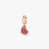 Red Pavé Tilted Heart Dangle Charm Red Pavé Tilted Heart Dangle Charm