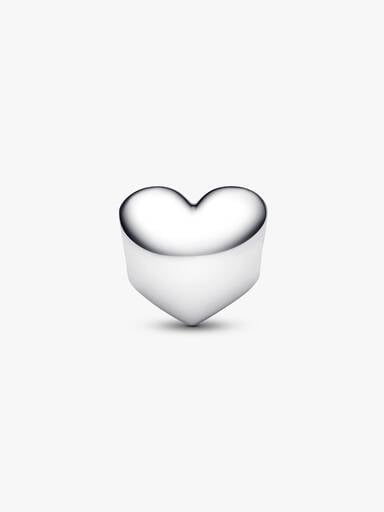 Engravable True Red Stone Heart Charm