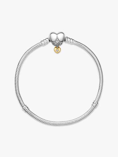 Disney Princess Pandora Moments Heart Snake Chain Bracelet