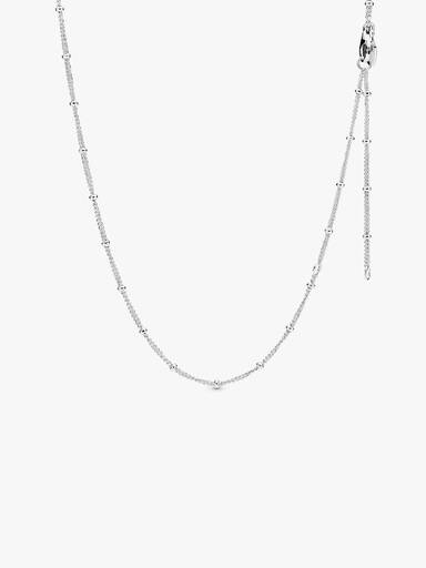 Silver beaded necklace