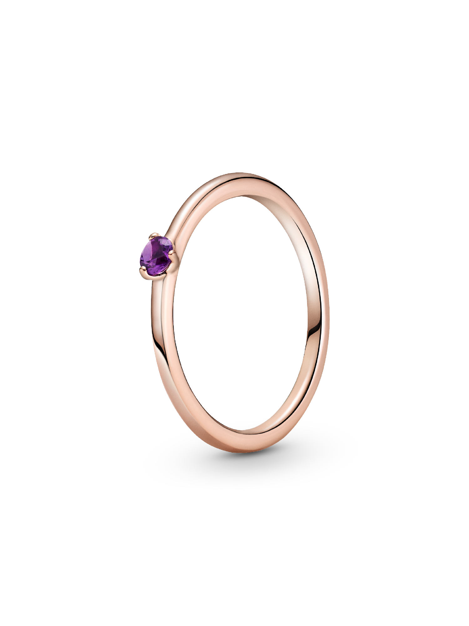 Purple Solitaire Ring