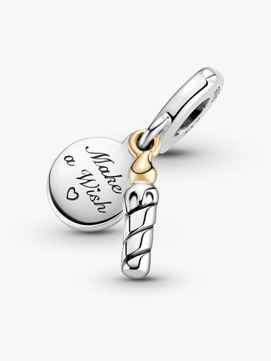Two-tone Birthday Candle Dangle Charm