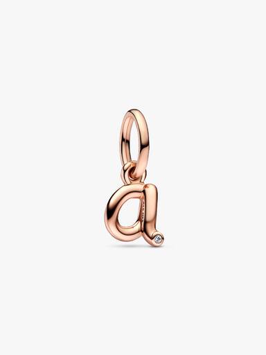 Letter a Script Alphabet Dangle Charm
