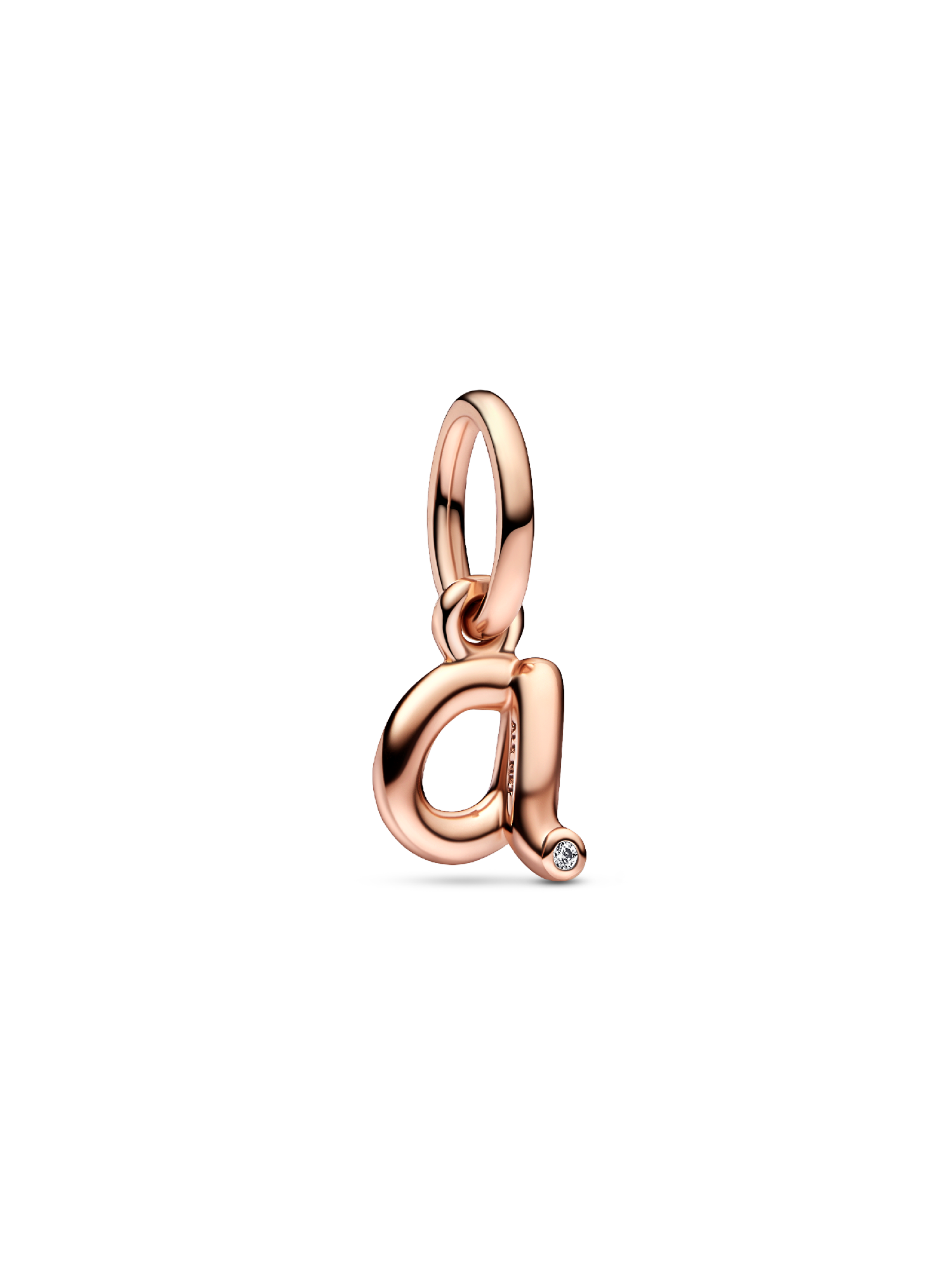Letter a Script Alphabet Dangle Charm