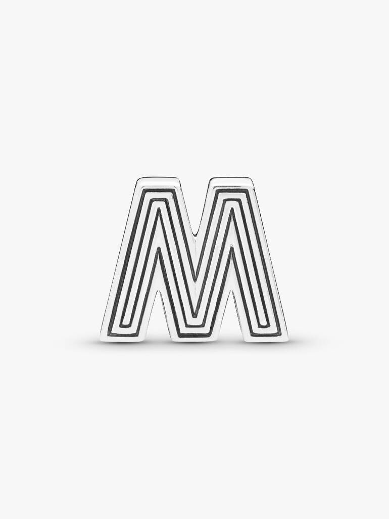 Pandora Reflexions letter M silver clip charm