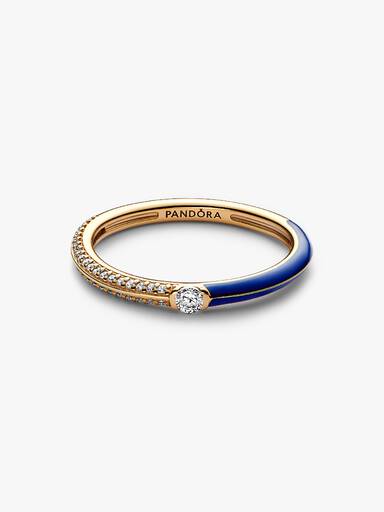 Pavé & Blue Dual Ring