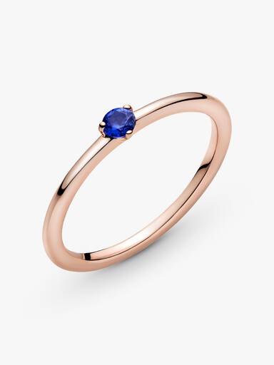 Stellar Blue Solitaire Ring