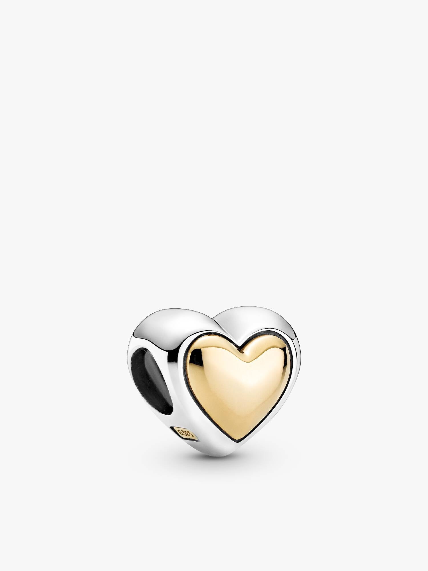 Domed Golden Heart Charm