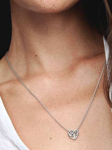 Heart Family Tree Collier Necklace
