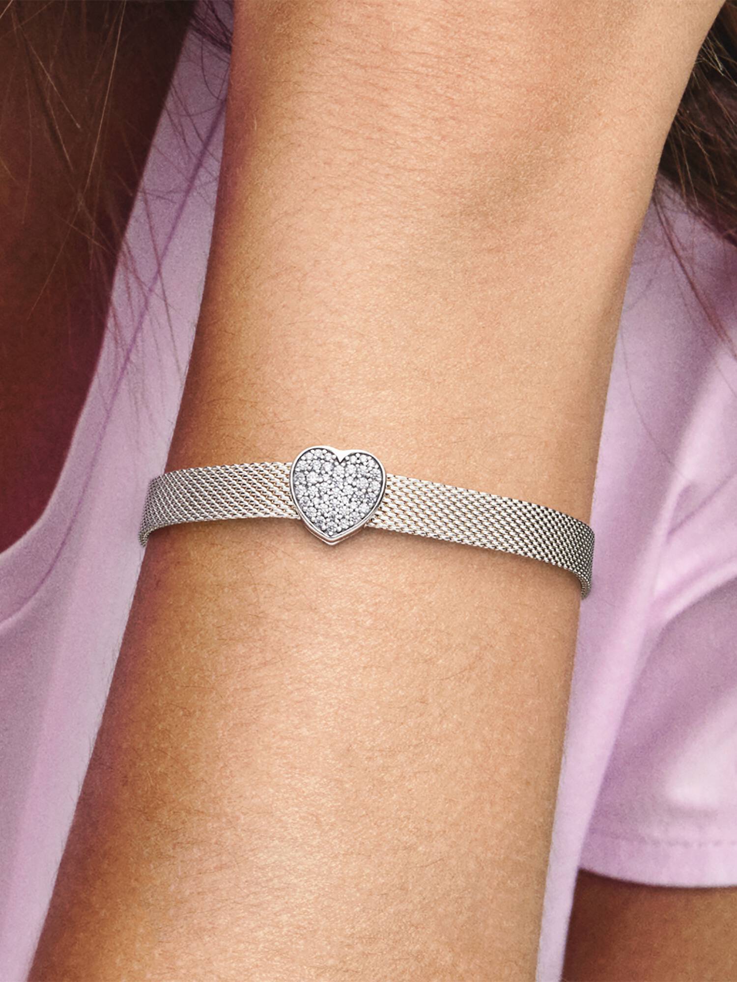 Pavé Heart Clip Charm