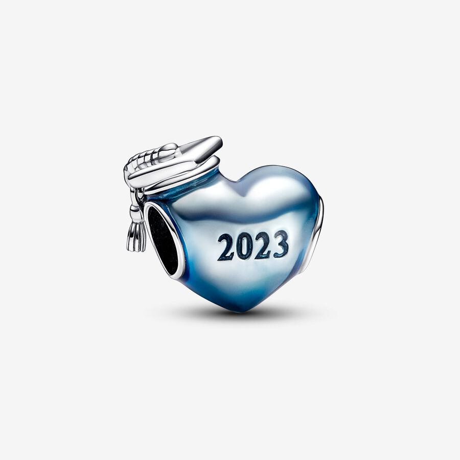 Blue 2023 Graduation Heart Charm image number 0