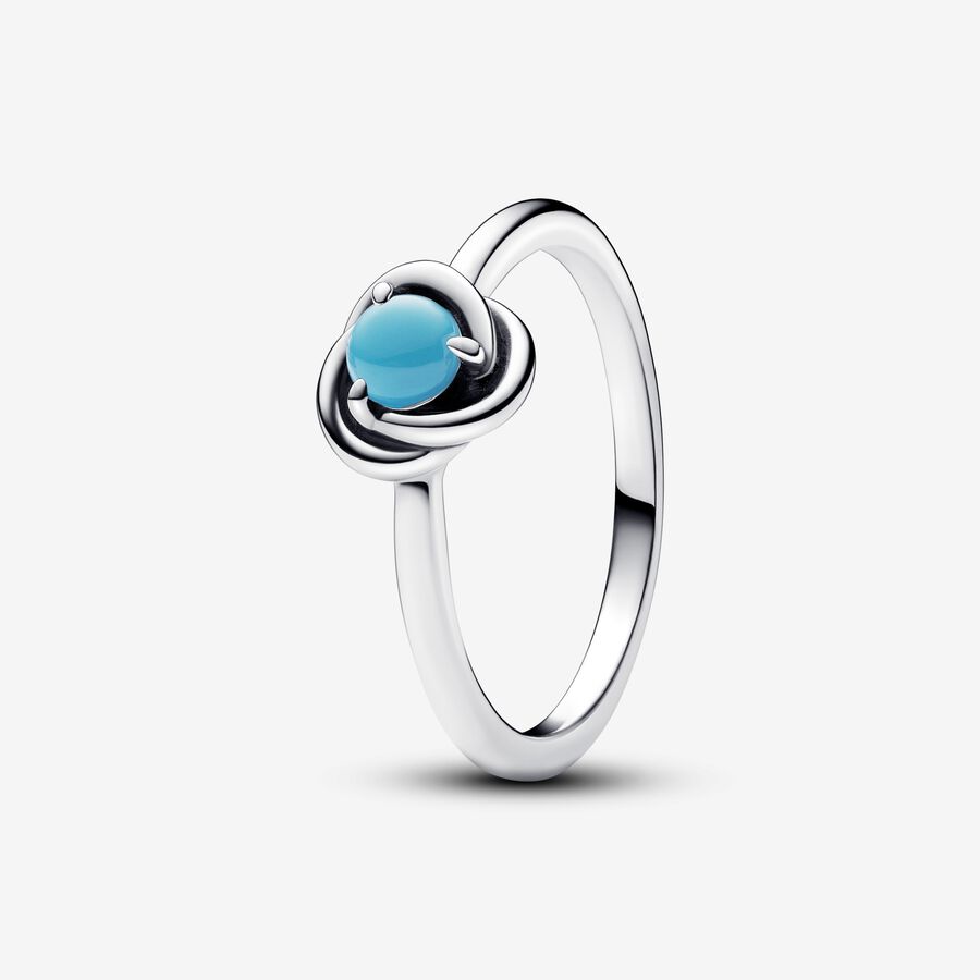 Turquoise Blue Eternity Circle Ring image number 0
